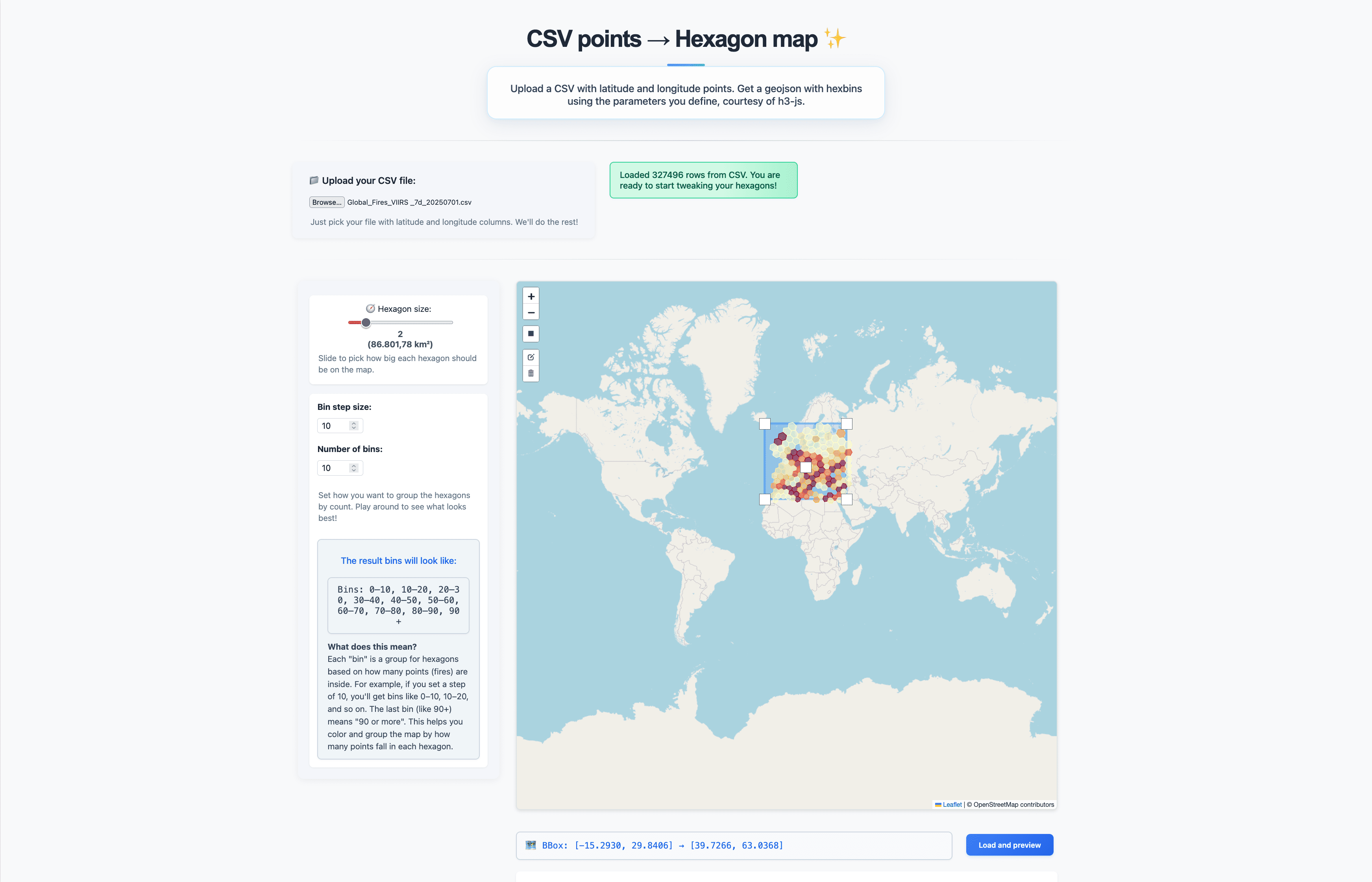 Screenshot: First iteration of the project with all the functionalities visible in the same screen.